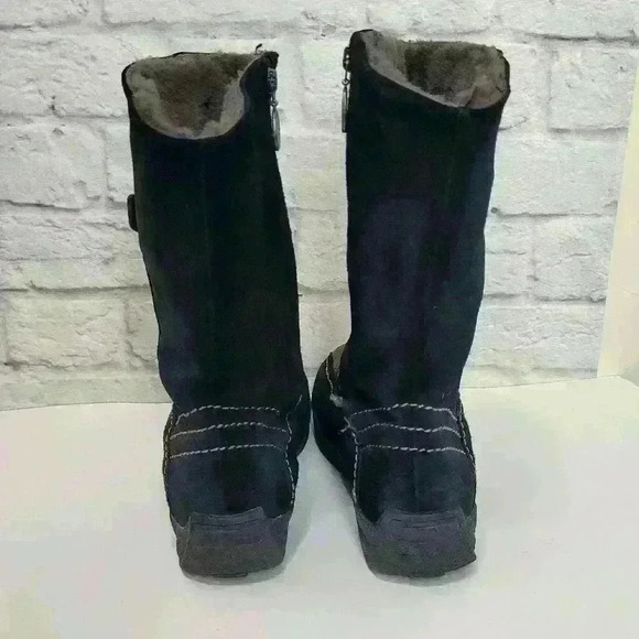 Pajar Genuine Shearling Lining Black Boots Sz 9 - Picture 4 of 15